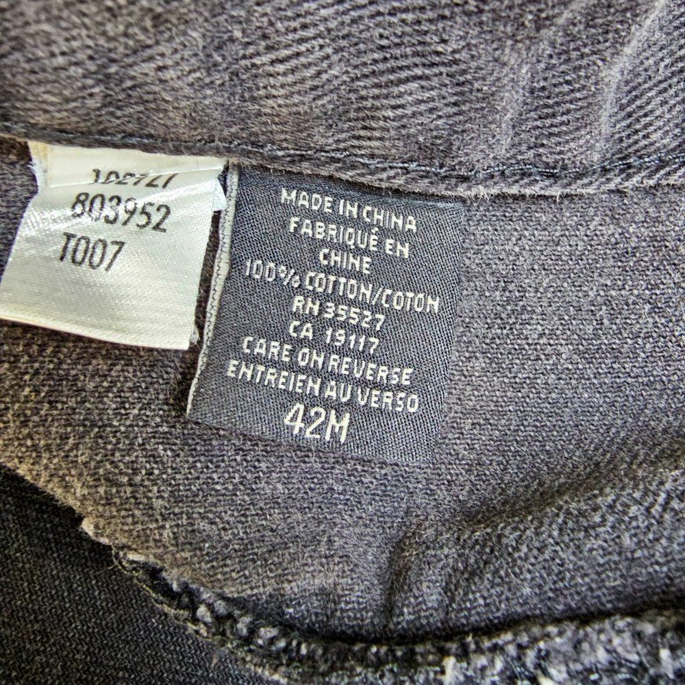 Vintage 90s Marithe Francois Girbaud Faded Baggy Wide Leg Jeans Black Size 42X30 - Picture 8 of 8